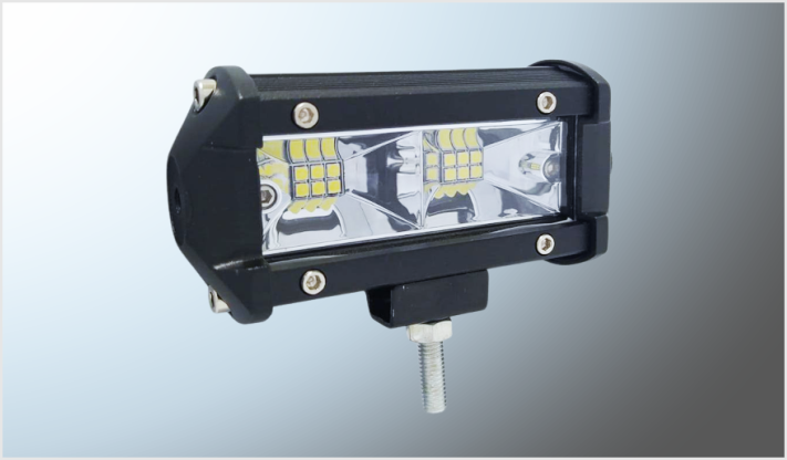 BARRA LED MINI 12 LEDS CLAROS C/REFLEJANTE (10x5x4 cms) 8-80 Volts 36 Watts 1200 Lm CHINA /