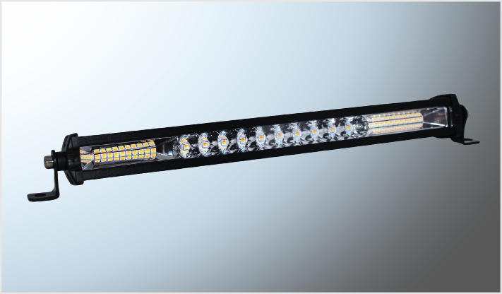 BARRA MINI 30 LEDS CLARO-AMBAR 102 Watts 10000 Lm RECT. (26.5x2.5x4.3 cms) 8-80V CHINA/100