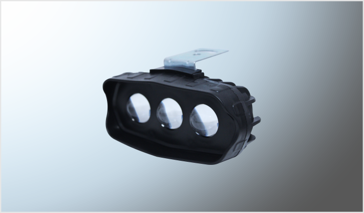 FARO OVALADO 3 LEDS CLARO-AMBAR-ROJO cms) 15 Watts 12-80 Volts 3000-6200K ESTROBO Y FUNCIONES CHINA/100