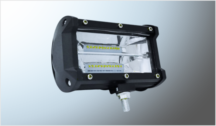 FARO BARRA 24 LEDS 72 Watts RECTA 5.5" (12.*x7x6 CLARA FIJA/ESTROBO 2 LINEAS 9-60 Volt /40