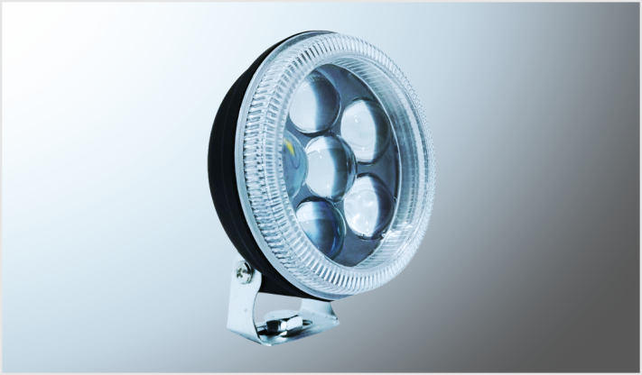FARO 6 HYPERLEDS 18 WATTS REDONDO (9 cms) P/MOTO CLARO LUZ FIJA C/LUPA CHINA /100