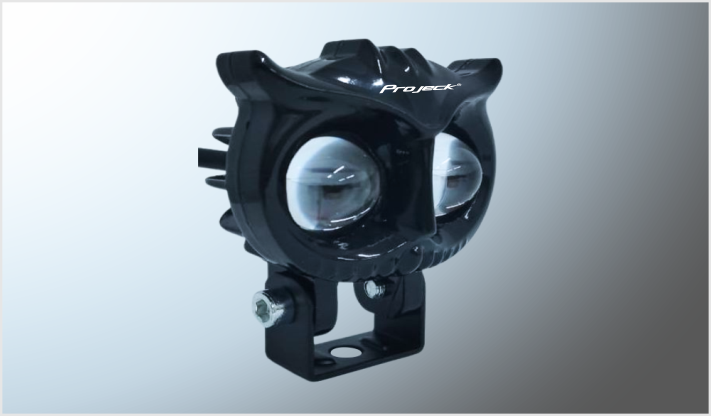 FARO PROJECK "BUHO" LED CREE 3570 CLARO- AMBAR ESTROBO (7x5.6x5 cms) 20W 1700 Lm 12-24 Volts CHINA/50