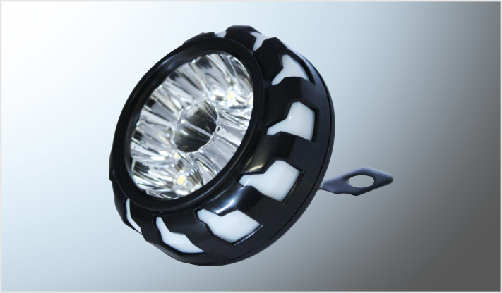 FARO RED. 11 LEDS CLAROS (7 cms) FIJO Y 12W 1200Lm 12V OJO ANGEL AZUL-ROJO- MORADO FUNCIONES