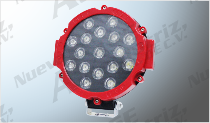 FARO 17 LEDS CALROS REDONDO ALUMINIO ROJO 12-36V CHINA /20