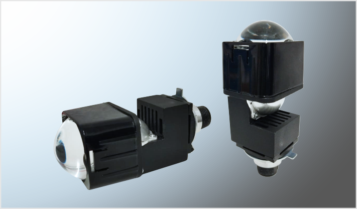 FARO C/LUPA 2 HYPERLEDS CLARO 45-50 (4 cms) 12 Volts ALTA- BAJA P/MOTO-AUTO- CAMION CON MONTURA CHI/10