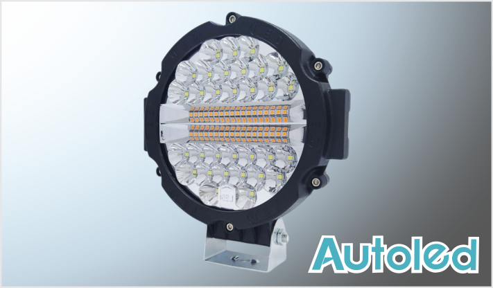 SEMI REDONDO 9" 34 LEDS CLAROS DRL CLRO- 170 Watts 9-32 Volts CHINA/8 REDONDO 6" 67 LEDS CLARO-AMBAR FIJO 8-80 Volts 51 Watts 5500 Lm CHINA /10
