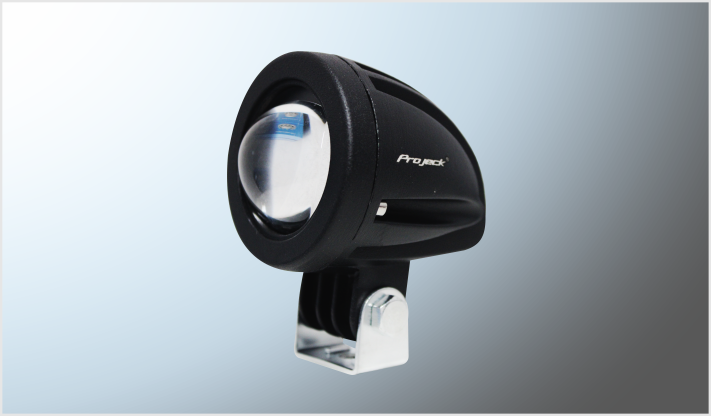 FARO CIL. LED CREE 3570 C/LUPA CLARO-AMBAR- ESTROBO (5.5x6.5 cms) 20 Watts 1400Lm 10-80V/50