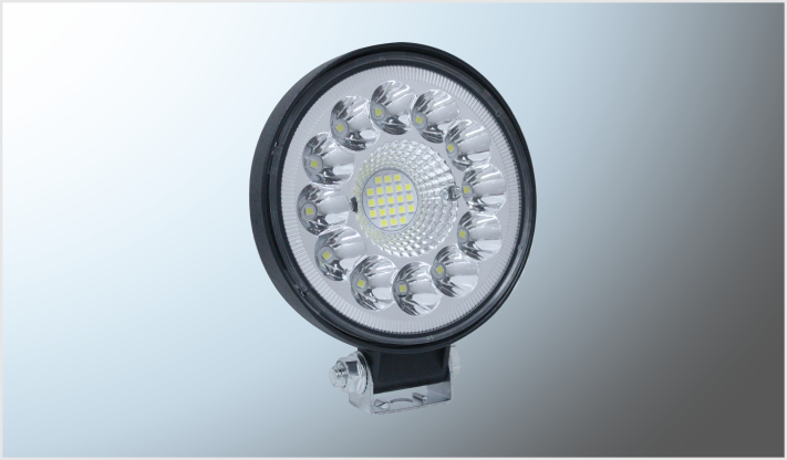FARO 12 HYPER LEDS 99 RED. 11 cms +21 LEDS FIJO-ESTROBO CLARO 2700Lm 10-80V ECON. CHI/25
