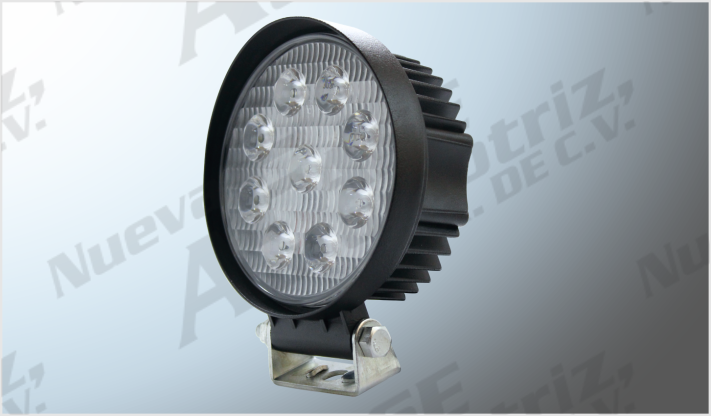 FARO Mr.TRUCK 9 HYPER LEDS 27 Watts REDONDO cms) FIJO Y ESTROBO Volts 6000 K 2700 Lm REF. CHINA /20
