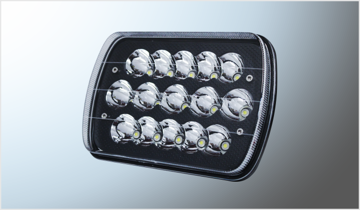 FARO UNIDAD 6054 15 HYPERLEDS 45 Watts 7" 9-32 Volts NEGRA ALTA-BAJA CHINA /10