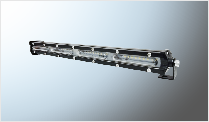 FARO BARRA 36 HYPERLEDS CLAROS C/LUPA 36 Watts (34X2.8x4.5cms) FIJO, ESTROBO Y CAMINATA 12- 24 Vol/25