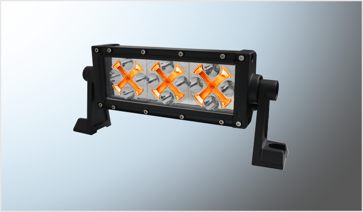 21.5"(55x8x9 cms) 3 FUNCIONES 5700 Lm 9-30 V/4 FARO BARRA 12 LEDS CLAROS 36 Watts 7.5" cms) 2520 Lm DRL AMBAR 3X FIJA/ESTROBO 12-24 V/10