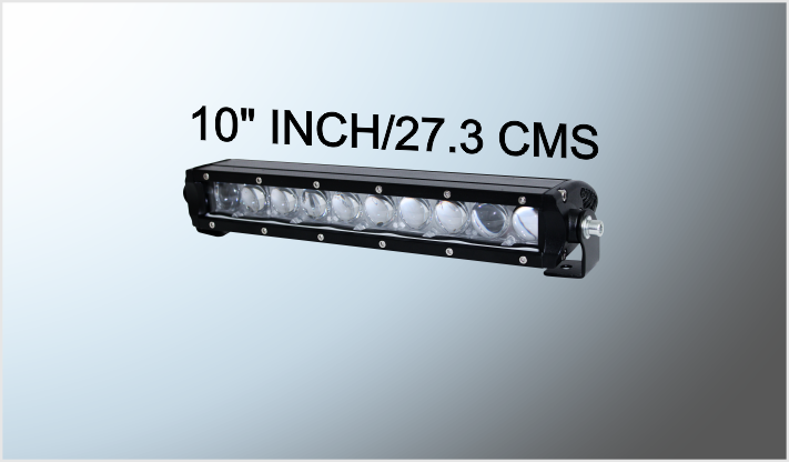BARRA "PROJECK" 10 LUPAS CLARA LED CREE 5050 RECTA 50 Watts FIJA (27.3x4.5x8.5 cms) 10-80 Volts /30
