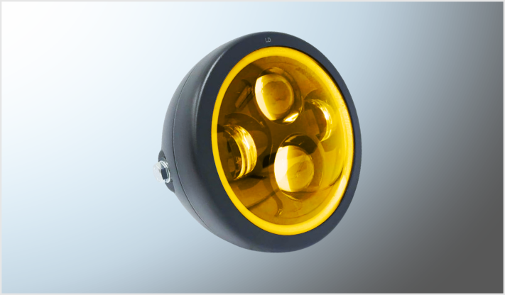FARO UNIDAD 6" C/CARCAZA P/MOTO 4 LUPAS ALTA-BAJA-FIJA 5 OJO DE ANGEL CLARO- AMBAR 9-80V CHINA/20