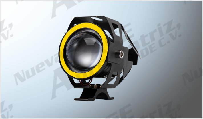 FARO U7 MINI CLARO C/LUPA ALTA-BAJA- ESTROBO OJO ANGEL AMBAR OJO DEMONIO ROJO 10 Watts 1200Lm 8- 80V