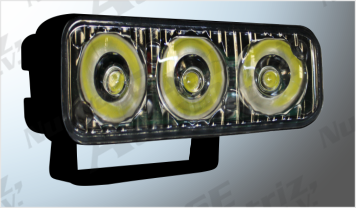 LUZ DE DIA 3 HIPERLEDS "RTD" CLAROS RECTANGULAR (8.6x3 cms) REFORZADA 1200 Lm C/ESTROBO CHINA/200