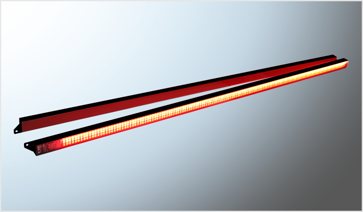 LUZ MOLDURA TRIPLE LINEA 864 LEDS (2 piezas cms) ROJO-AMBAR- STOP, DIRECCIONAL Y REVERSA 12V CHINA /10