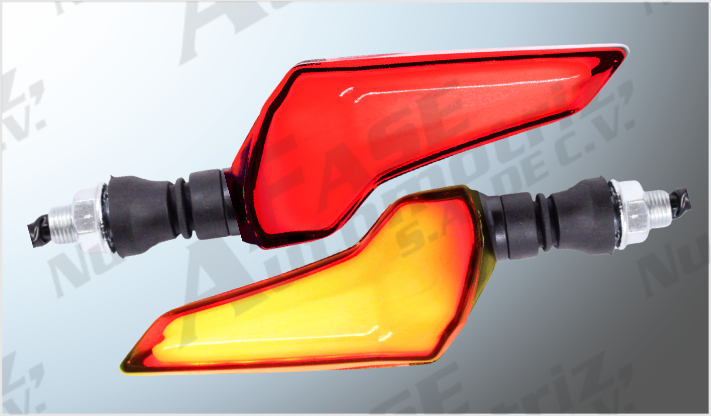 LUZ DIRECCIONAL P/MOTOCICLETA PLASMA (10x5 cms) 12 Volts CHINA /100