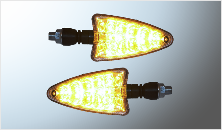 LUZ DIRECCIONAL DIAMANTE LEDS AMBAR (12 cms) 12 Volts CHINA/