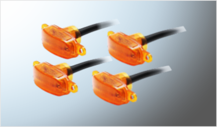 DE 4 LUCES LED AMBAR P/CORAZA UNIVERSAL C/DIMMER Y ARNES 18 12 Volts CHINA /50