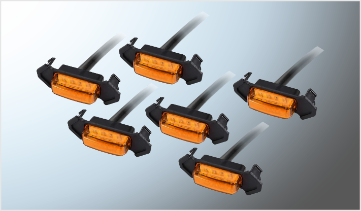 DE 6 LUCES LED AMBAR P/CORAZA UNIVERSAL C/CONTROL Y DIMMER 18 12 Volts CHINA /50