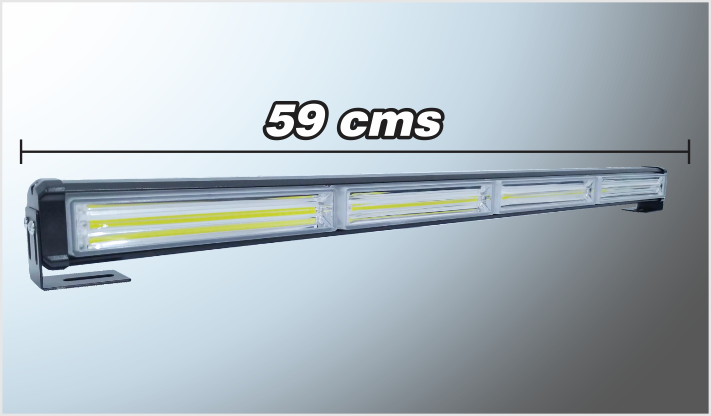 LUCES ESTROBO COB (4) CLARO-VERDE (59x3.5 cms) MULTIFUNCIONES 12-24 Volts CHINA /25