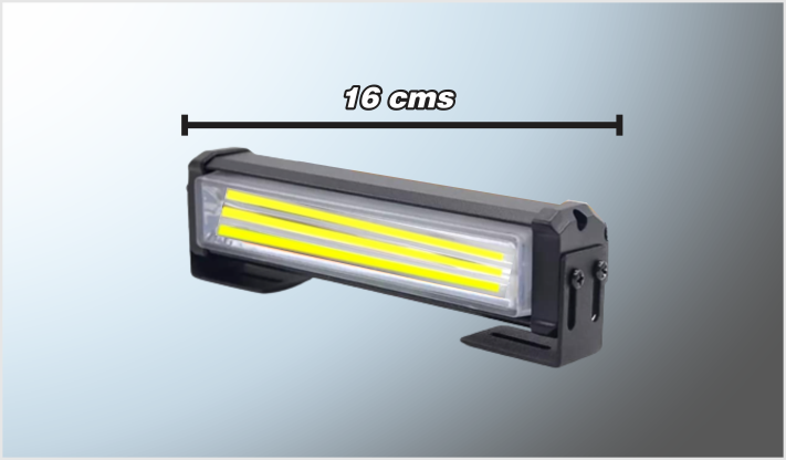 LUCES ESTROBO COB CLARA RECTANGULAR (3x16 cms) ALUMINIO FIJA- ESTROBO 12 Volts CHINA /50