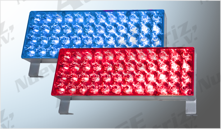 LUZ ESTROBOSCOPICA RECTANGULAR 96 LEDS CON FUNCIONES ROJA- AZUL CHINA /20