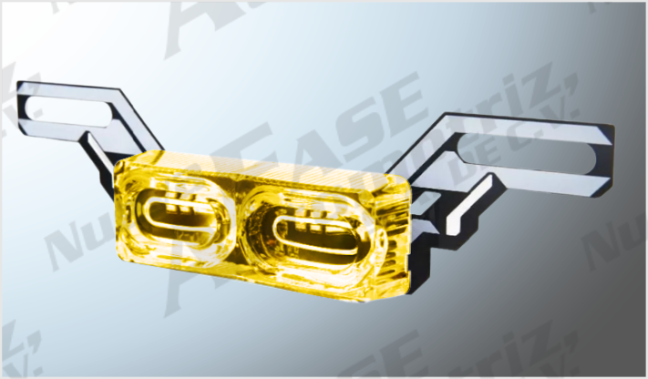 LUZ 10 HYPERLEDS ESTROBO P/PORTAPLACA AUTO Y MOTO AMBAR CAMINATA CHINA /200