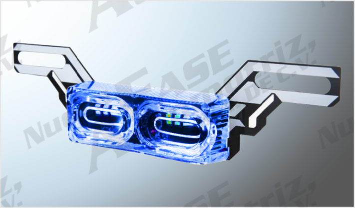 LUZ 10 HYPERLEDS ESTROBO P/PORTAPLACA AUTO Y MOTO AZUL CAMINATA CHINA /200
