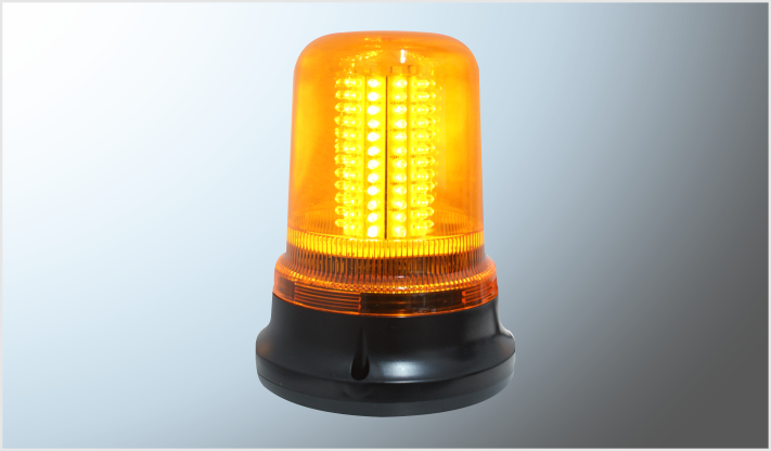TORRETA CILINDRICA C/IMAN AUTO- CAMION 120 LEDS AMBAR (20.5x15 cms) 12-24 Volts 12 Watts P/CONECTAR ENCENDEDOR CHINA /50