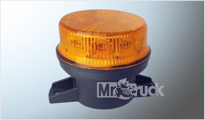 TORRETA MINI "Mr. TRUCK" CON BASE 5 LEDS AMBAR ESTROBO Y ROTATIVA 12- 24 Volts CHINA/