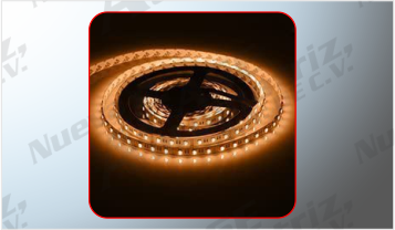 LUZ FLEXIBLE "PROJECK" 5 MTS 300 SMD (5050) AMBAR FONDO NEGRO CHINA /100