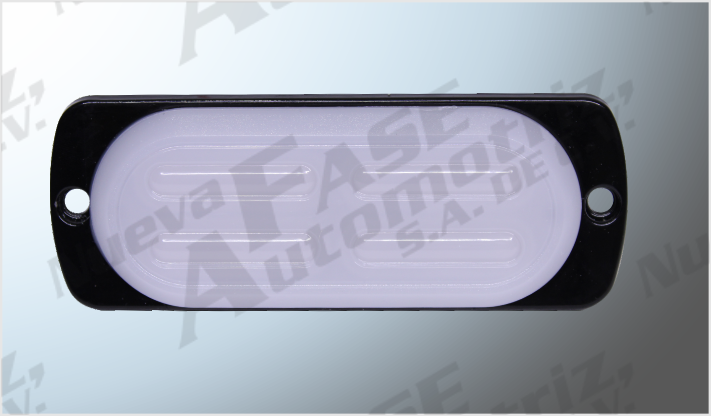 LUZ ESTROBO 12 HYPERLEDS AMBAR- AMBAR PLANA 11x4.2 cms 8 Watts 1200 Lm 12-36 Volt CHI/100