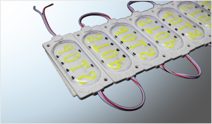 LUZ MODULO COB C/ADHESIVO STOP "PROJECK" (9x3.5 cms) BLANCO SECUENCIAL- FUNC. (20 PZAS) 12 Volts CH/1