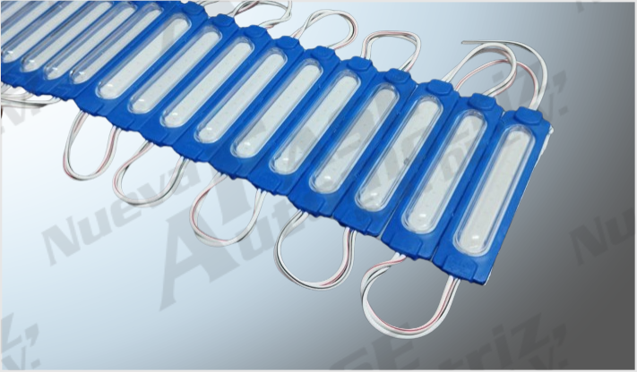 LUZ MODULO PLANO 3M "PROJECK" 1 COB (9 CHIPS) AZUL 12 Volts (20 PZAS) 8.6x1.9 cms CH/100