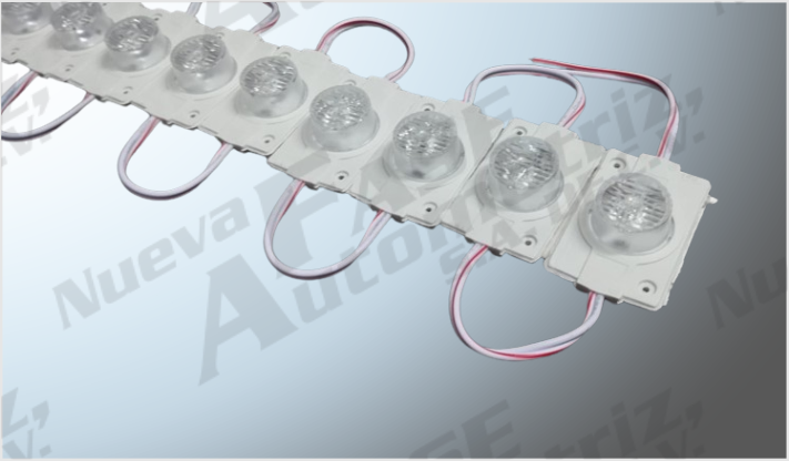 LUZ MODULO PLANO C/ADHESIVO "PROJECK" 1 COB POTENTE CLARO 12 Volts (20 PZAS) 3x4.5 cms CHI/100