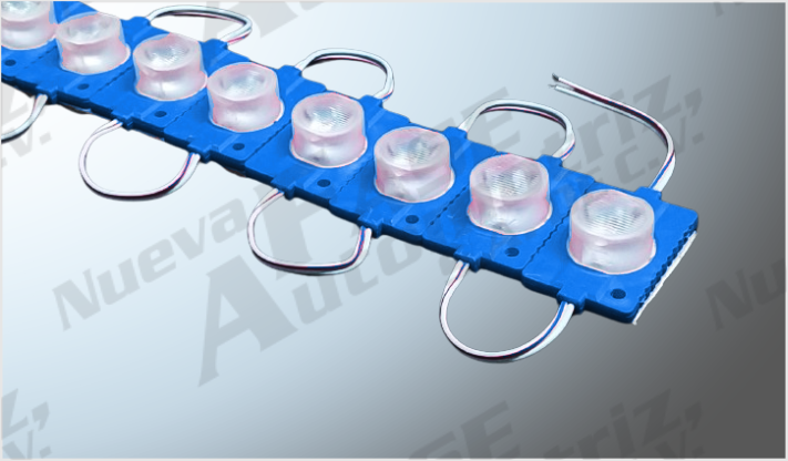 LUZ MODULO PLANO 3M "PROJECK" 1 COB POTENTE AZUL 24 (20 PZAS) "S" 3x4.5 cms CHI/100