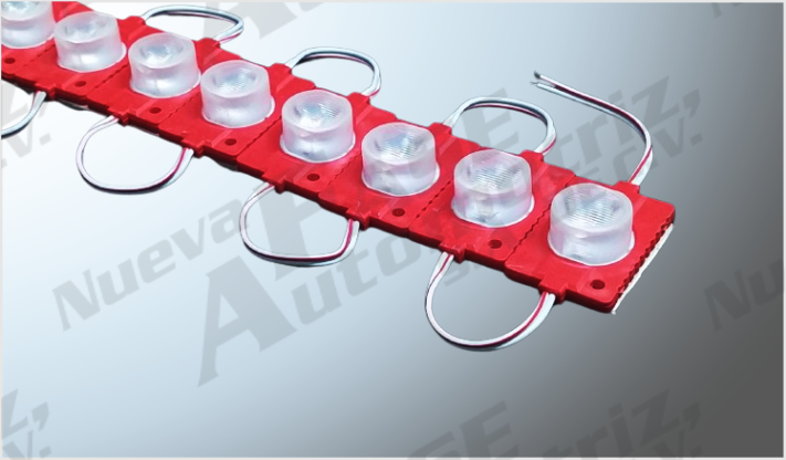 LUZ MODULO PLANO 3M "PROJECK" 1 COB POTENTE ROJO 24 (20 PZAS) "S" 3x4.5 cms CHI/100