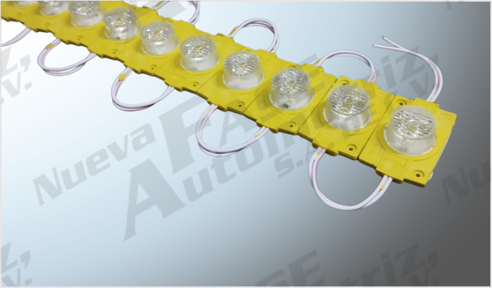 LUZ MODULO PLANO 3M "PROJECK" COB POTENTE AMBAR 24 (20 PZAS) "S" 3x4.5 cms C/100