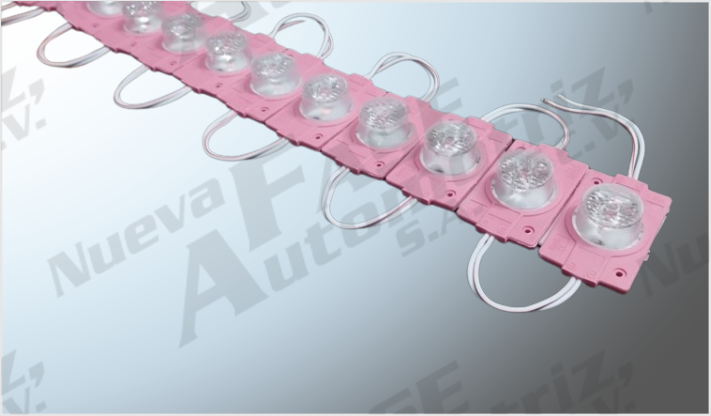 LUZ MODULO PLANO 3M "PROJECK" 1 COB POTENTE ROSA 24 (20 PZAS) "S" 3x4.5 cms C/100
