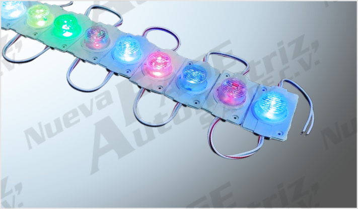 LUZ MODULO PLANO 3M "PROJECK" 1 COB POTENTE RGB 12 (20 PZAS) "S" 3x4.5 cms CHI/100