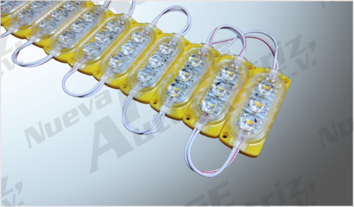 LUZ MODULO PLANO 3M "PROJECK" LEDS 2835 AMBAR 12 Volts (20 PZAS) 4.6x2.8 cms /100