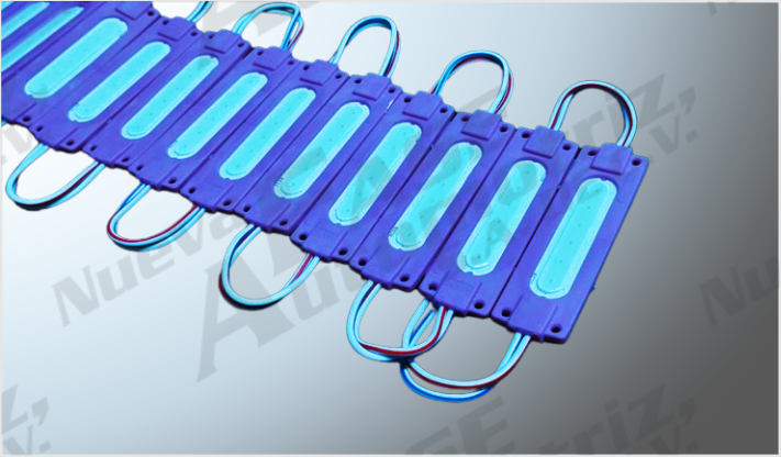 LUZ MODULO PLANO 3M "PROJECK" COB 6 CHIPS AZUL 12 Volts (20 PZAS) 7x2 cms CHI/100