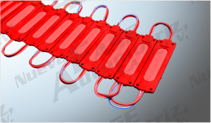 LUZ MODULO PLANO 3M "PROJECK" 6 CHIPS ROJO 12 Volts (20 PZAS) 7x2 cms CHI/100