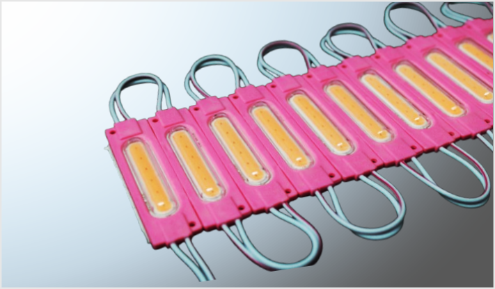 LUZ MODULO PLANO 3M "PROJECK" 6 CHIPS ROSA 12 Volts (20 PZAS) 7x2 cms CHI/100