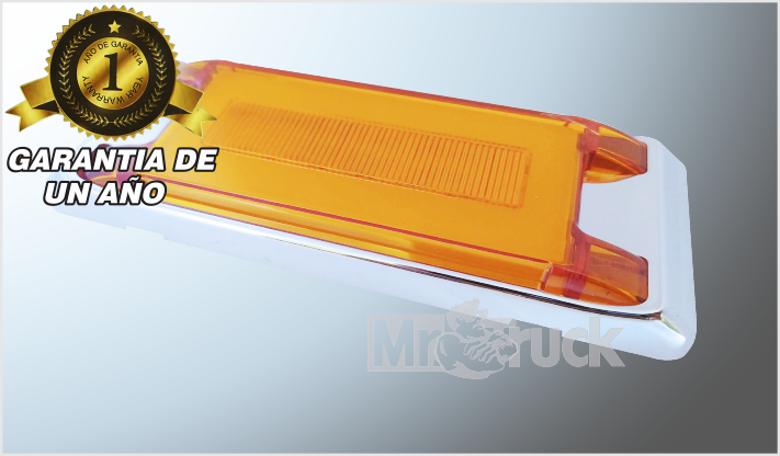 PLAFON P/ATOR. RECT. 15.5x5.5cms " "Mr. TRUCK" BICEL CROM. PLASMA AMBAR 12V ESTRO-ALTA- BA