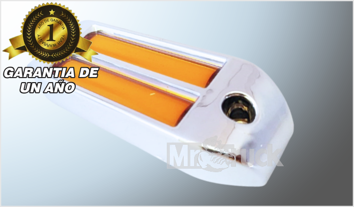 PLAFON P/ATOR. 12x3.5cms " TRUCK" PLAST. CROM. PLASMA AMBAR 12V ALTA- BAJA CHINA/100