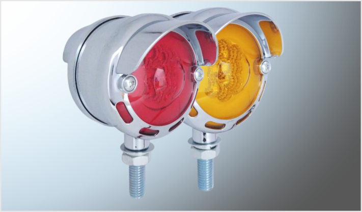 PLAFON DIREC. RED.3" Mr. C/VISERA CROM. 18 LEDS+PLASMA AMBAR- ALTA-BAJA-ESTROBO 12-24V DER