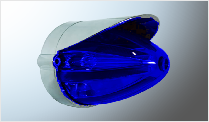 PLAFON PUNTA ZEPPELIN TRUCK" GRANDE AZUL x 8.5 cms) ALTA-BAJA- ESTROBO 12-24 Volts C/VI/50